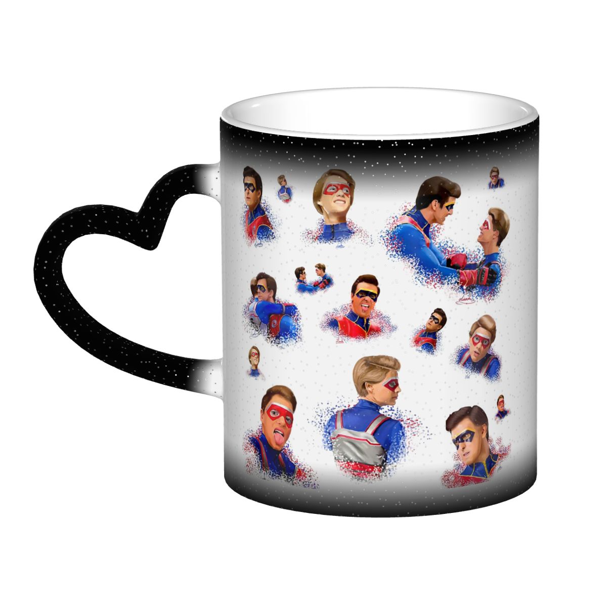 Coffee Tea Drawing - Captain Man And Kid Henry Danger