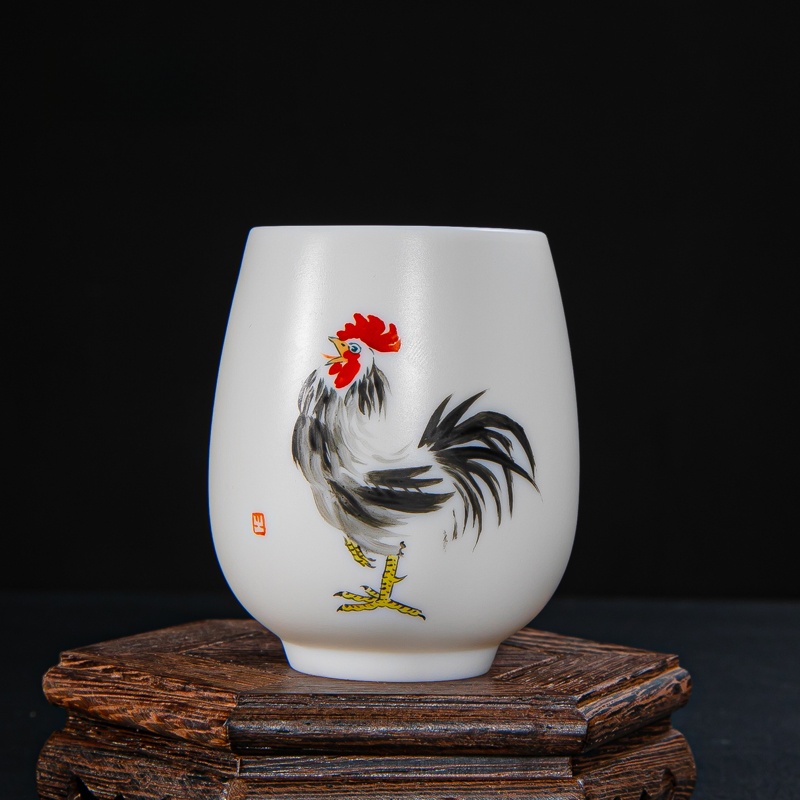 Gongfu Tea Set - Hand-Painted Dehua White Porcelain Tea Cup
