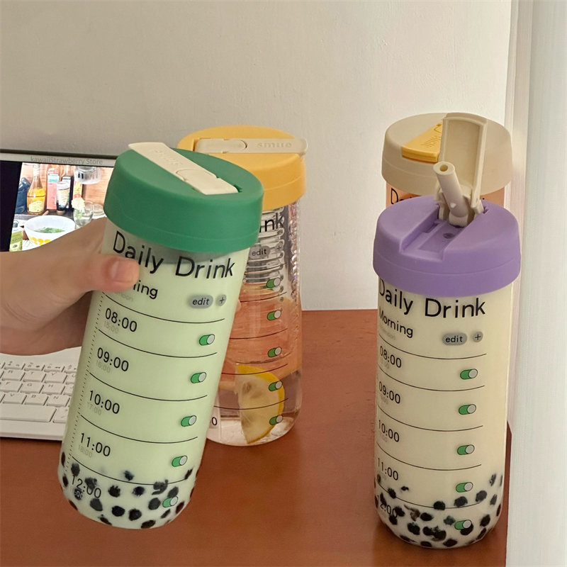 Glass Water Bottle With Time M - Coffee Tea Equipment review and price