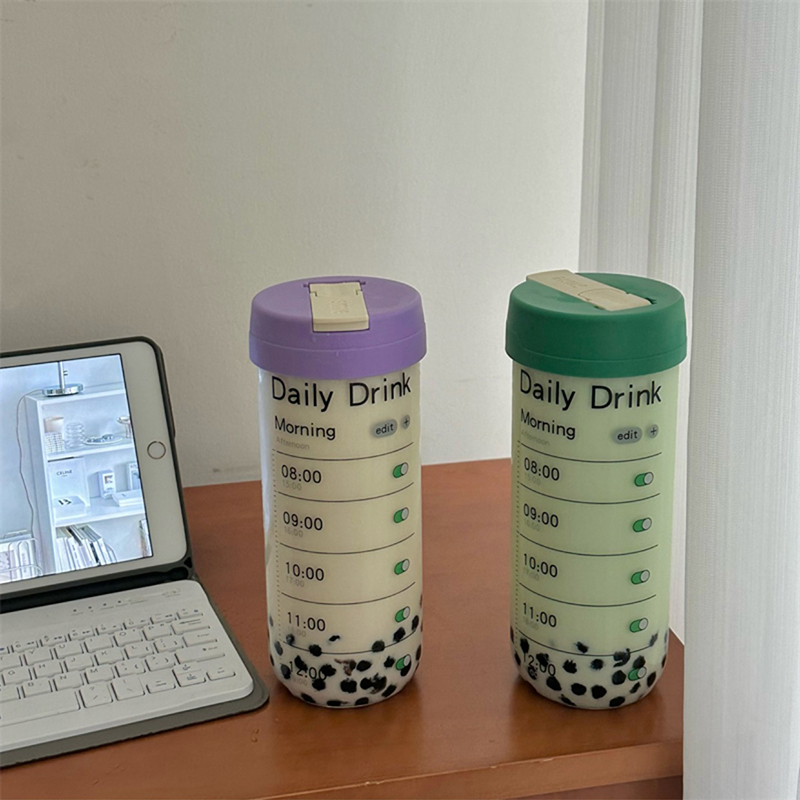 Glass Water Bottle With Time M - Coffee Tea Equipment review and price