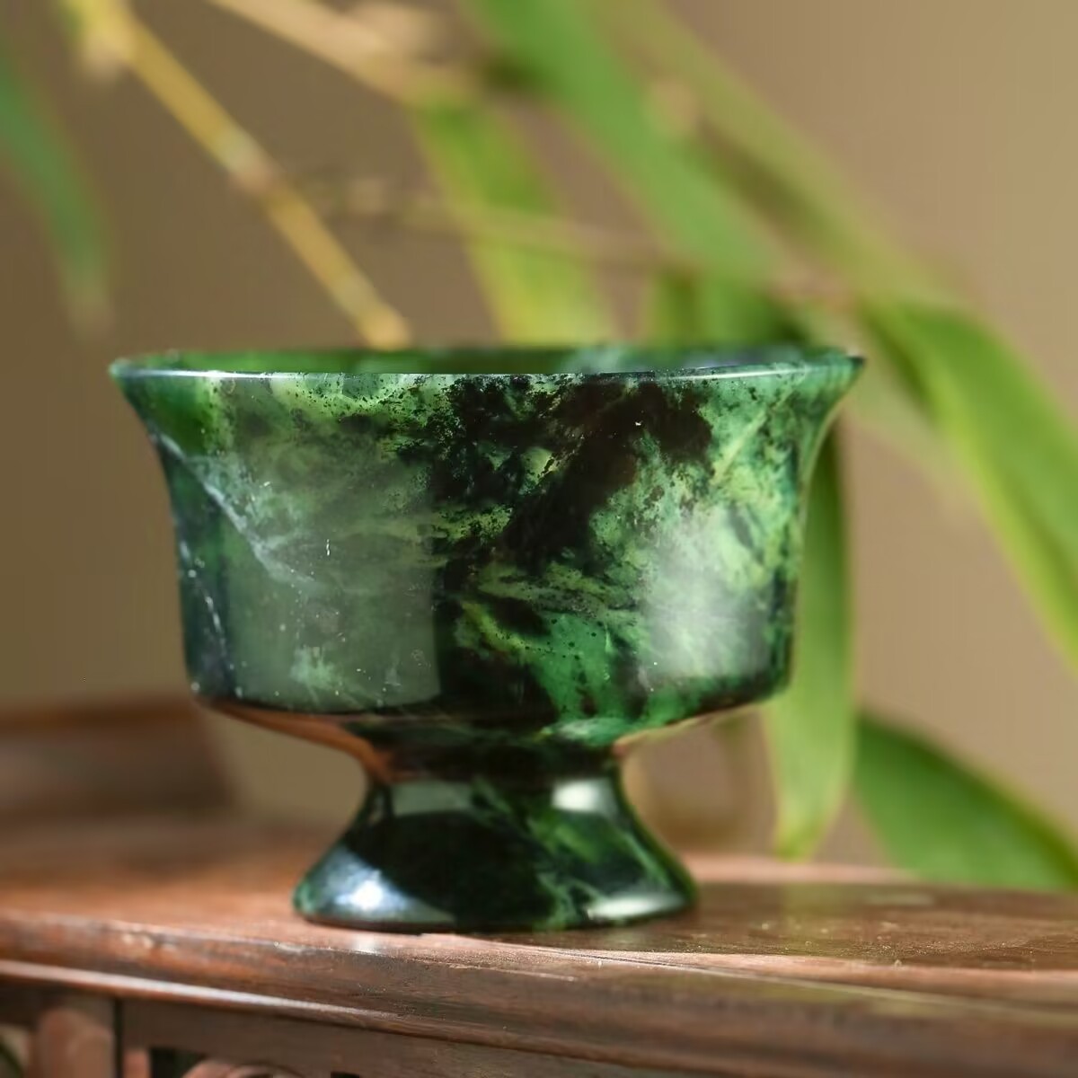 Natural Green Jade Teacup Ston - Gongfu Tea Set review and price
