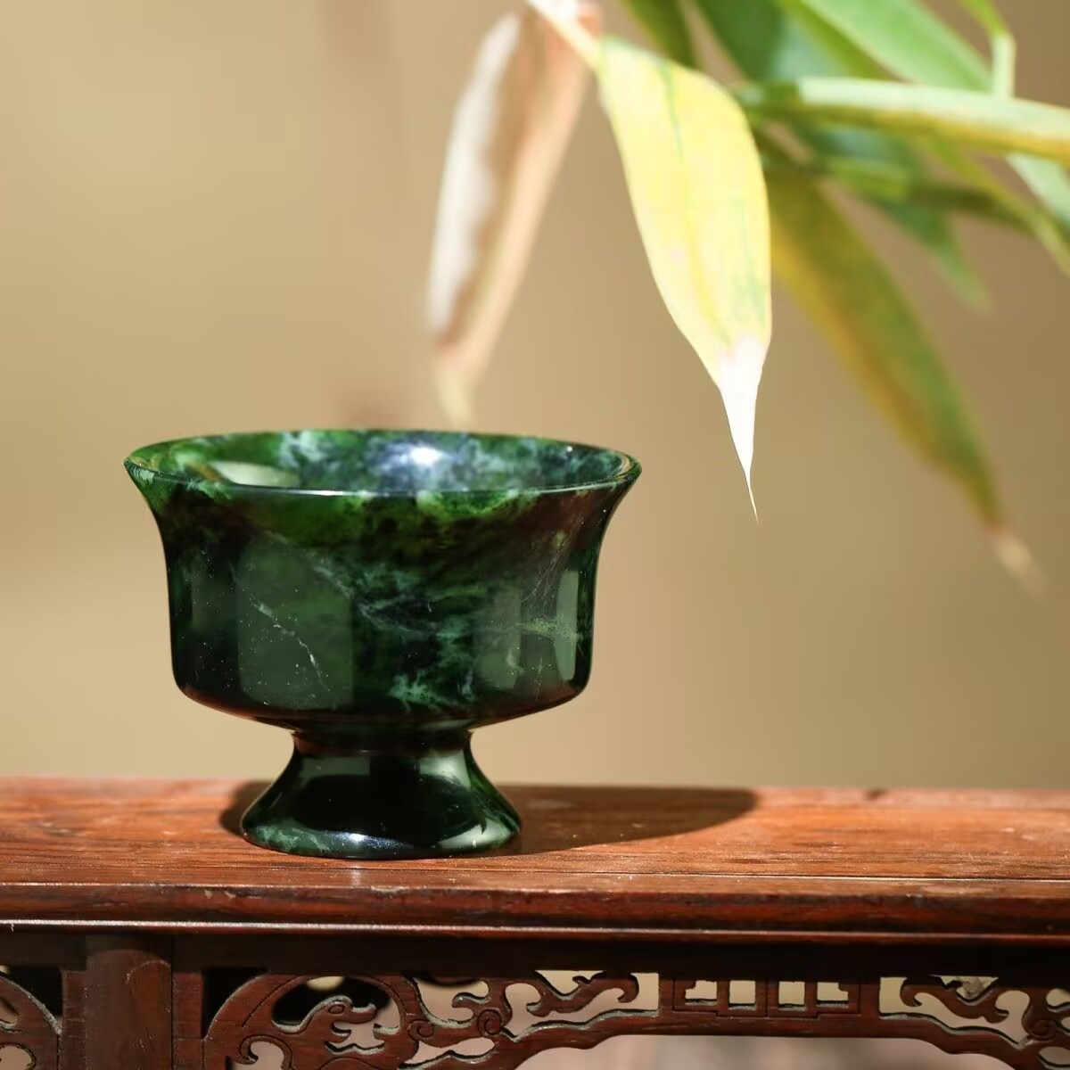 Natural Green Jade Teacup Ston - Gongfu Tea Set review and price