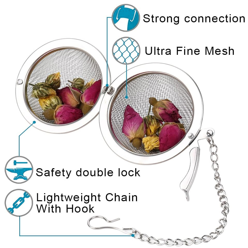1-5pcs Stainless Steel Tea Inf - Tea Strainer Mesh review and price
