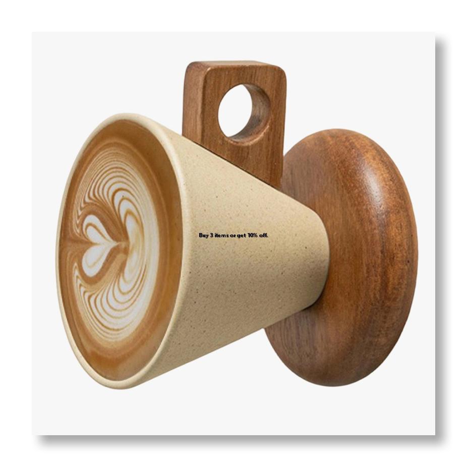Ceramic Coffee Cup& Wood Base  - Coffee & Tea Maker Machine review and price