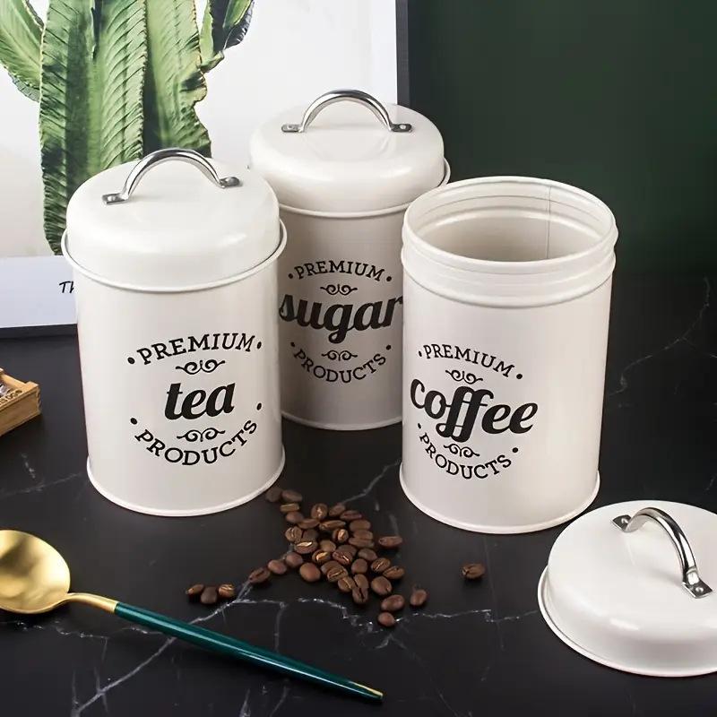3Pcs Round Metal Tea Coffee Su - Canister Coffee Sugar Tea review and price