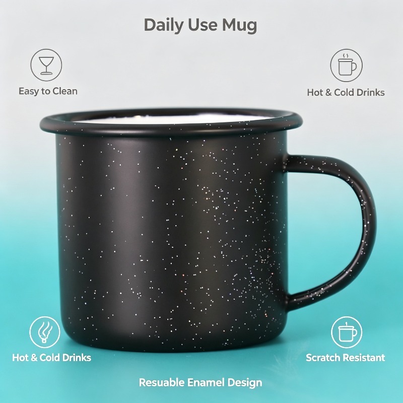 Vintage Enamel Mug with Star‑D - Coffee Tea Equipment review and price