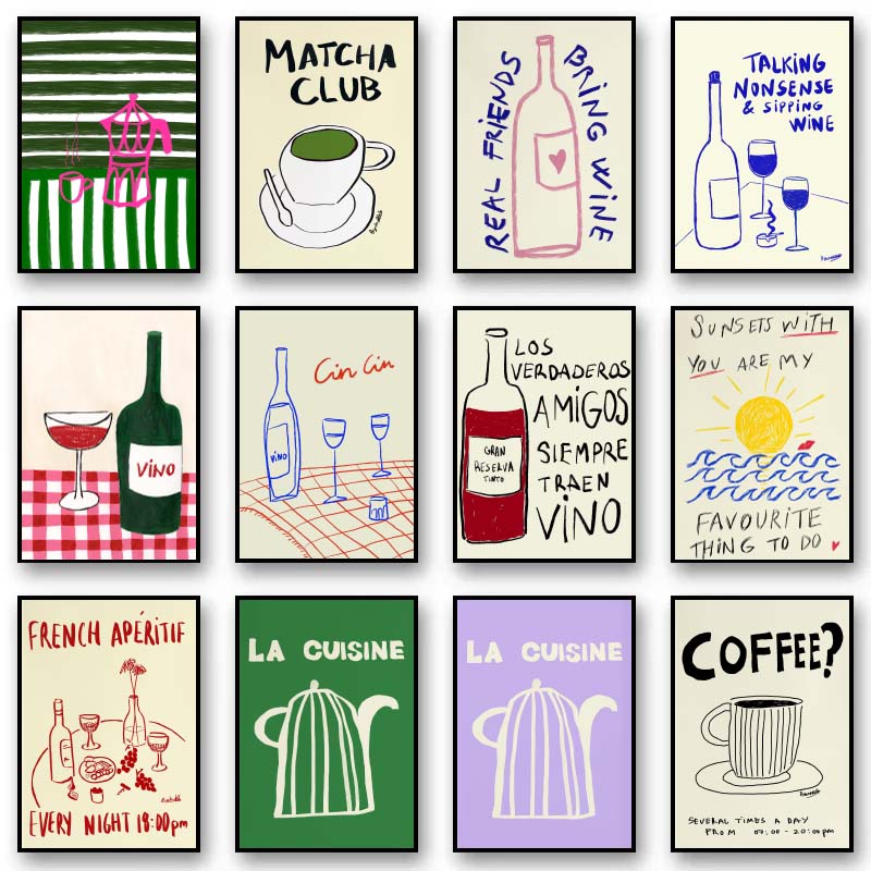 1pc frameless Canvas Painting  - Coffee Tea Drawing review and price