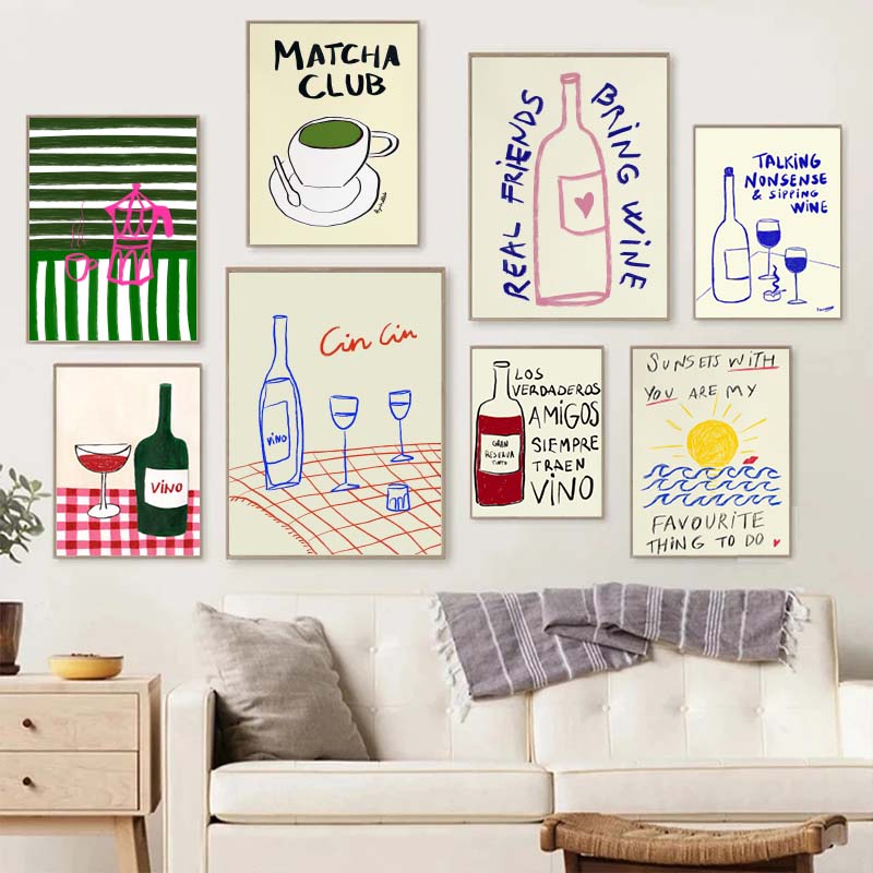 1pc frameless Canvas Painting  - Coffee Tea Drawing review and price