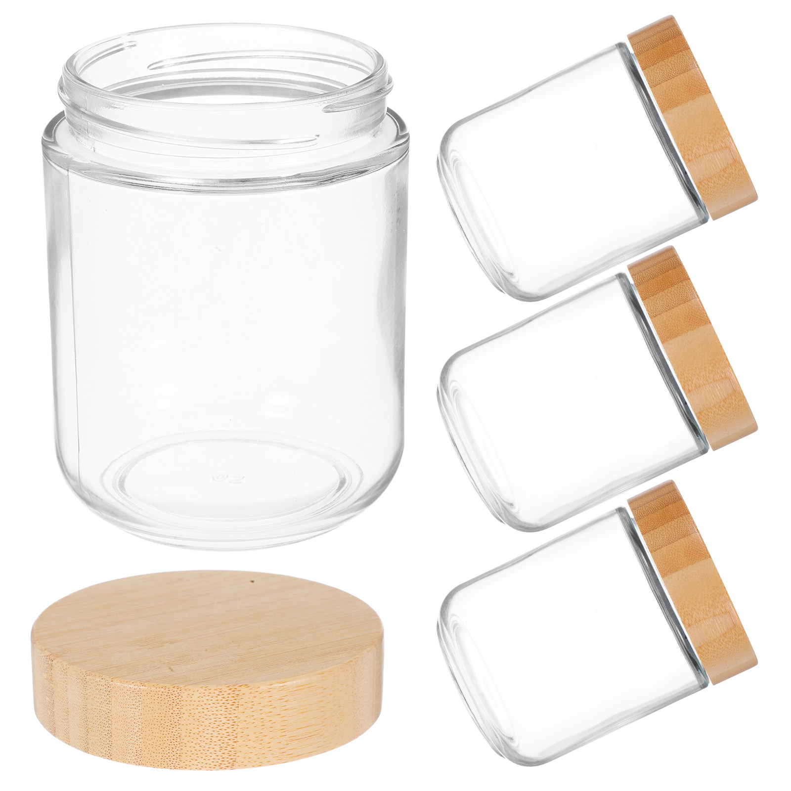 4Pcs Sturdy Glass Canisters wi - Canister Coffee Sugar Tea review and price