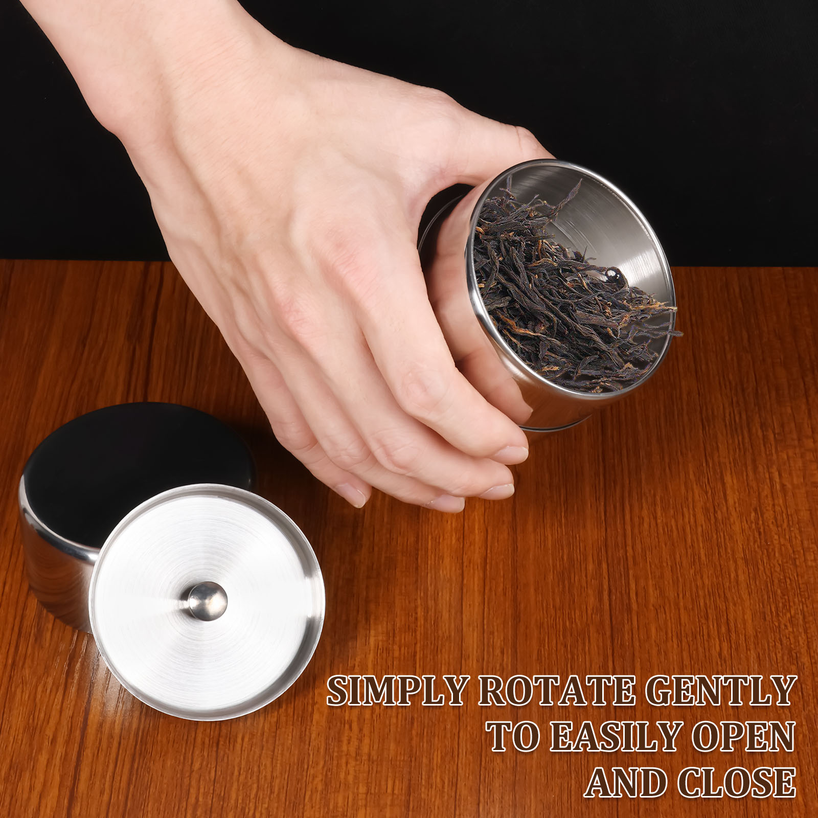 Stainless Steel Tea Leaf Tins  - Canister Coffee Sugar Tea review and price