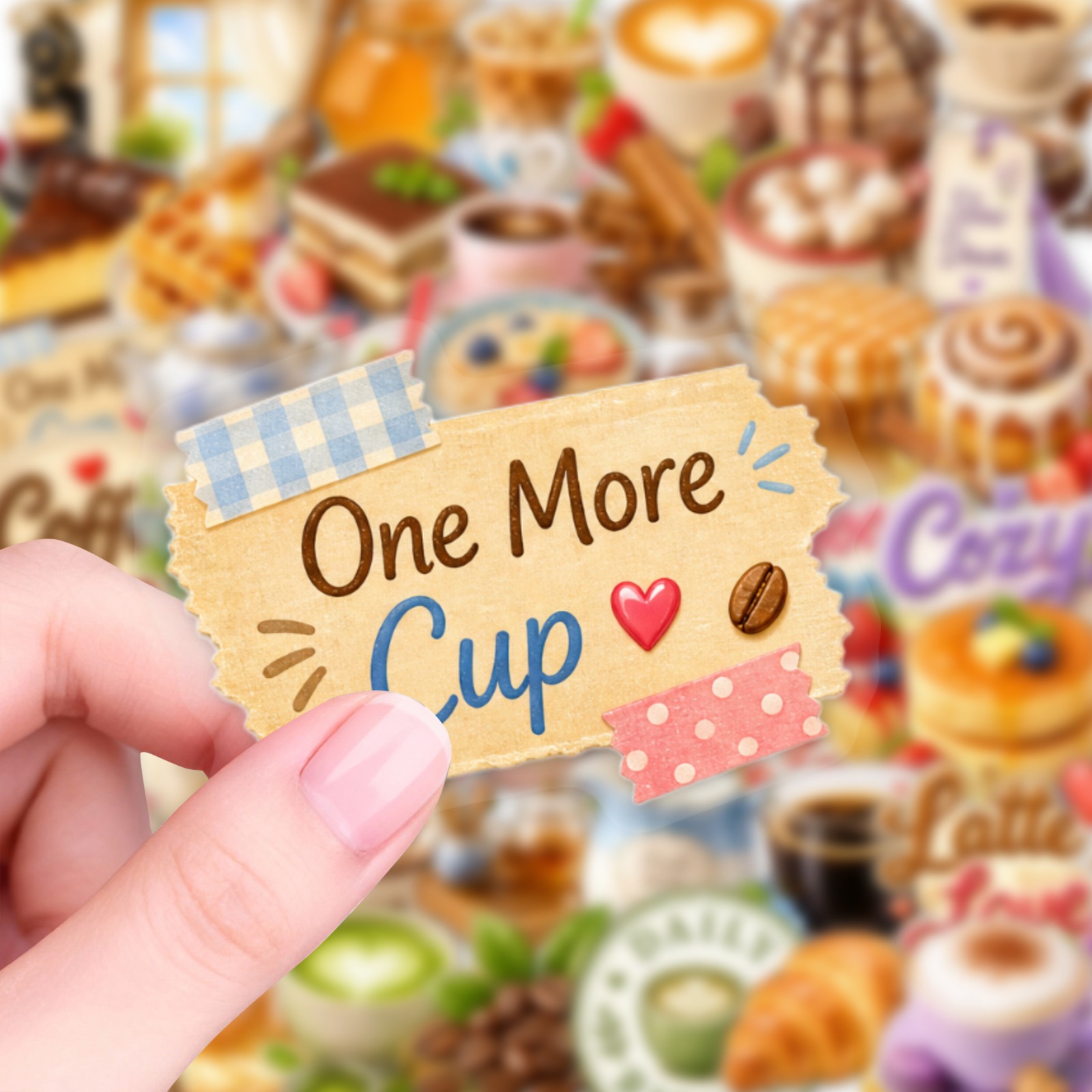 50-Pack Waterproof PET Sticker - Coffee Tea Journal review and price