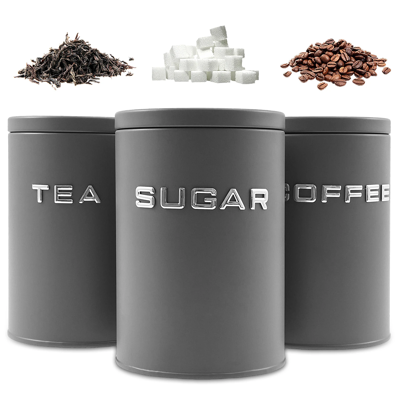 3 Pcs Tea Coffee Sugar Caniste - Canister Coffee Sugar Tea review and price
